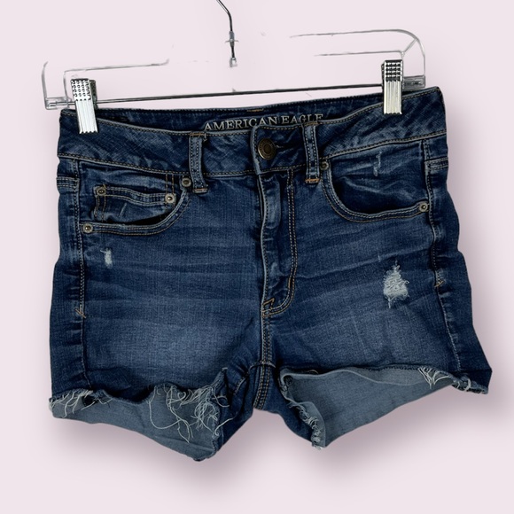 American Eagle Outfitters Pants - American Eagle Outfitters Hi-Rise Shortie Shorts Super Super Stretch 6
